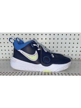 Nike Team Hustle D11 GS Boys Youth Athletic Basketball Shoes Size 6Y Blue Volt